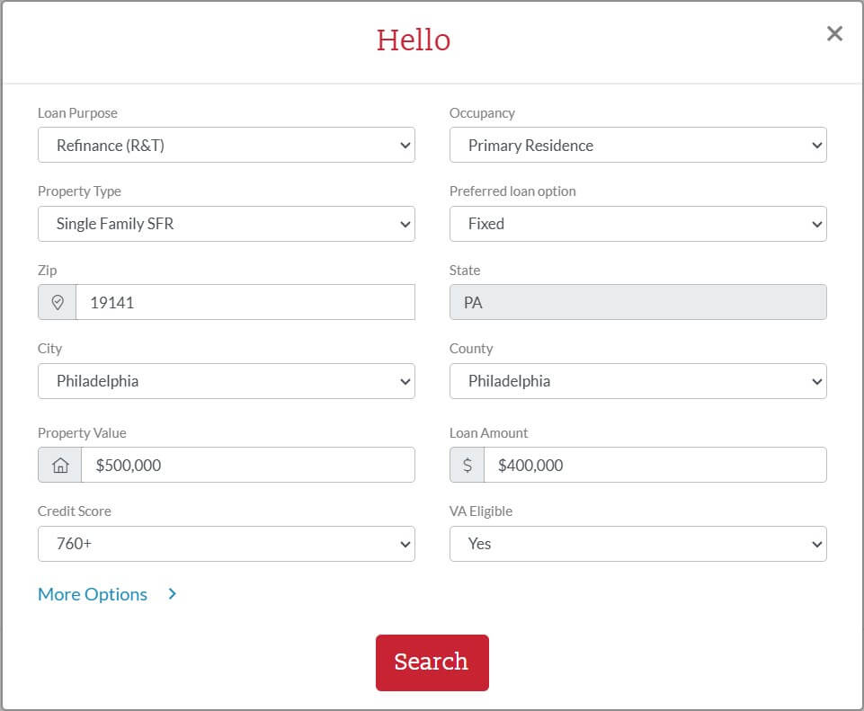 Mini Pricer Trigger - Get Refinance Rates